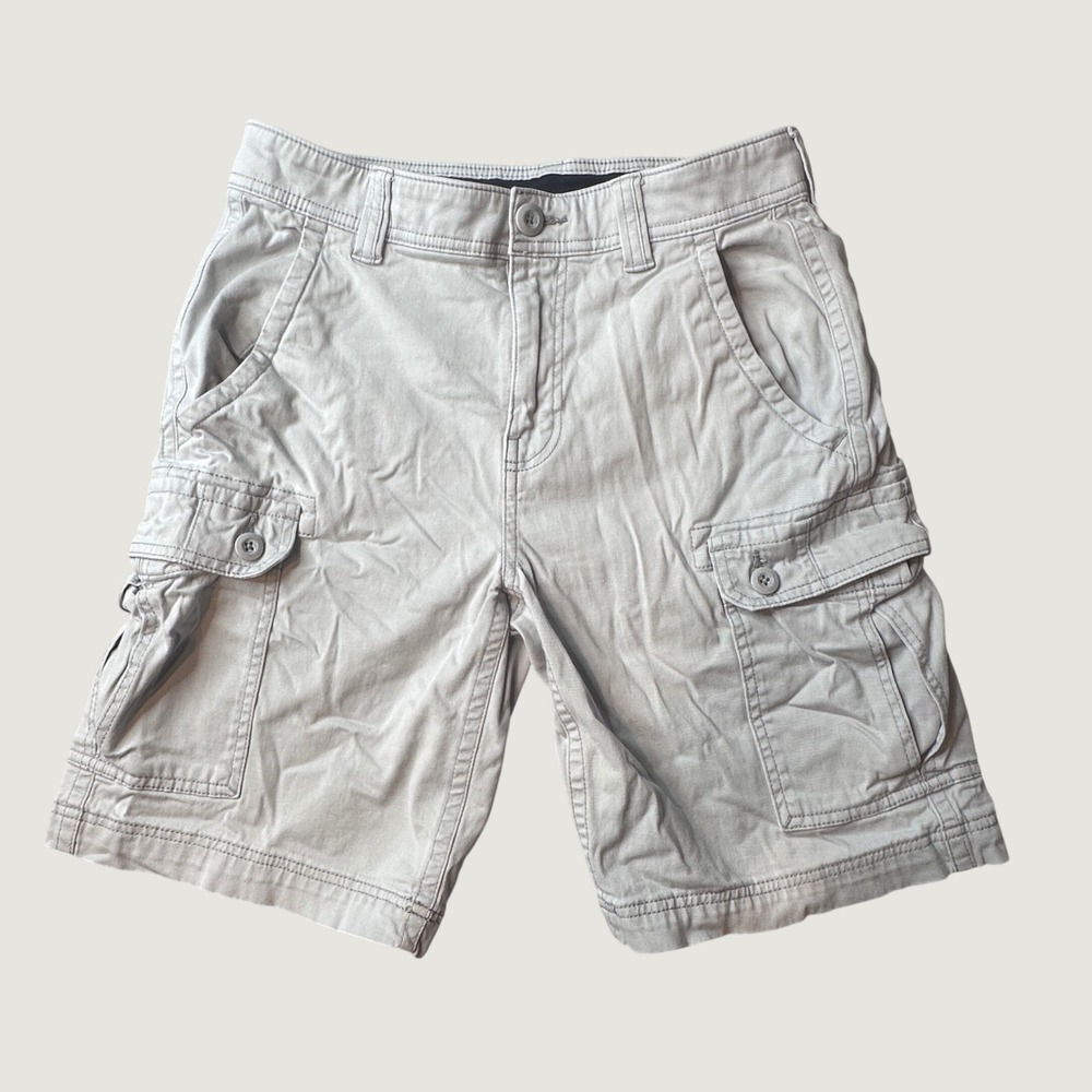 St. John's Bay Cargo Shorts Mens 30 Comfort Stretch Gray Attribute Utility